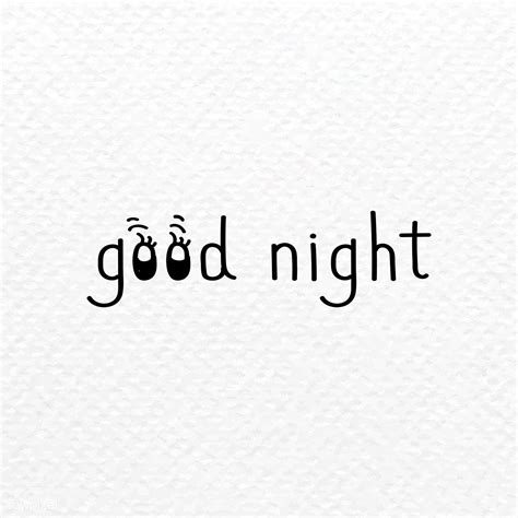 Good Night Typography Design Vector Free Image By