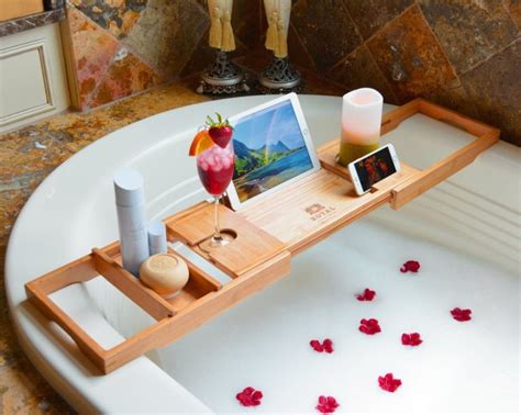 See more ideas about baby bath, baby bath tub, new baby products. Wood Bathtub Caddy, Bamboo Shower Bath Tub Tray Organizer ...