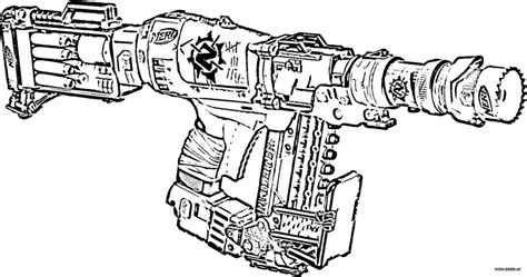 Nerf Sniper Gun Coloring Pages