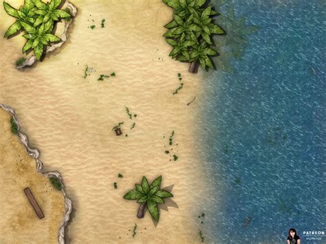 The Beach ⋆ Angela Maps Battle Maps For Dandd And Other Rpgs Fantasy