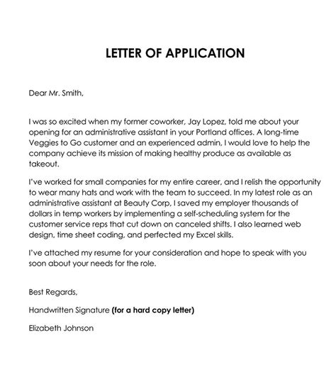 How To Write A Job Application Letter Best Examples