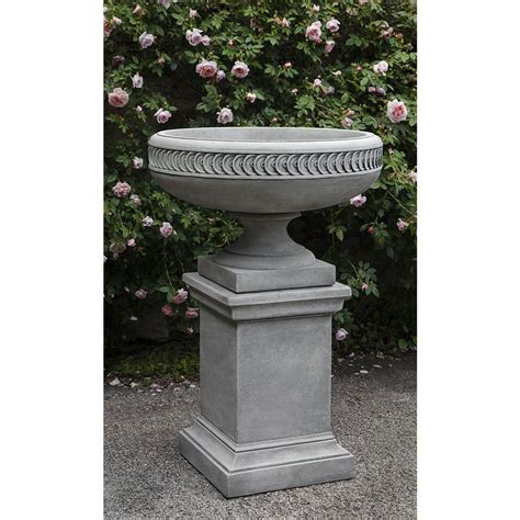 Kinsey Garden Decor Urn On Pedestal Extra Large Bowl Outdoor Urns