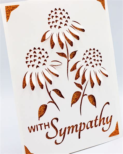 Sympathy Card Svg Bereavement Condolence Mourning Cut File Etsy