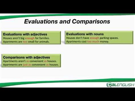 From middle english comparisoun, from old french comparison, from latin comparātiō, from comparātus, perfect passive participle of comparō. Evaluations and Comparisons - YouTube