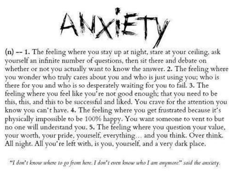 Anxiety Words Pinterest