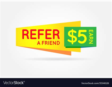 Refer A Friend Colorful Banner Or Poster Referral Vector Image