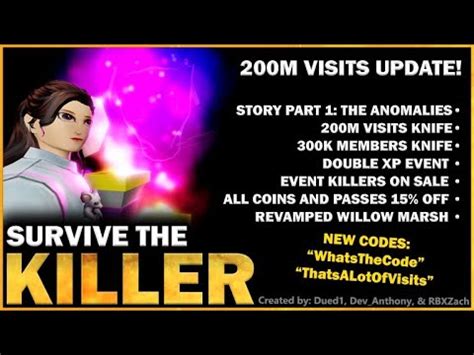 Code success, you got the 10 million celebration knife. Survive the killer Codes- ROBLOX (Blox Arena YT) - YouTube