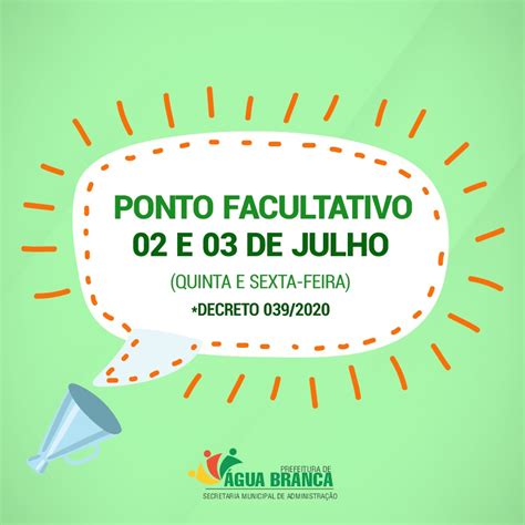 Prefeitura De Gua Branca Decreta Ponto Facultativo Nesta Quinta E