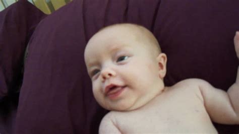 Cute Naked Baby Hannah Smiling Months Old Youtube