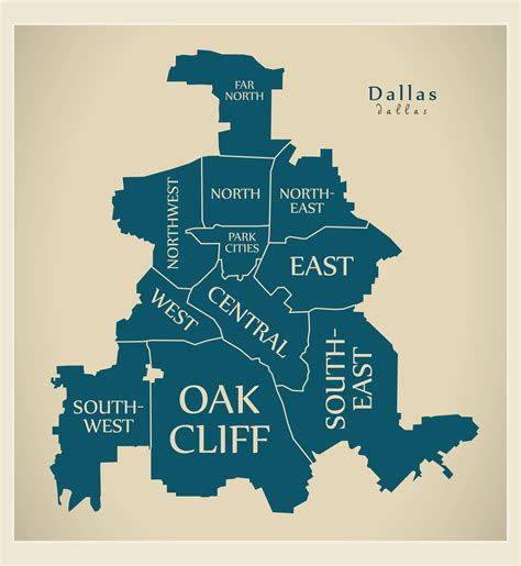 Dallas Texas Neighborhoods Map