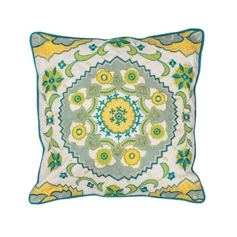 Kas Rugs Paradise Ivorygreen Decorative Pillow Pill12718sq The Home