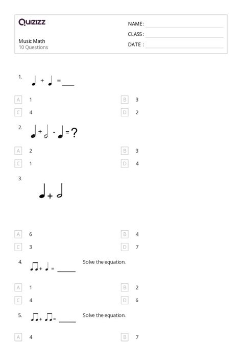 Music Worksheets For Rd Grade On Quizizz Free Printable