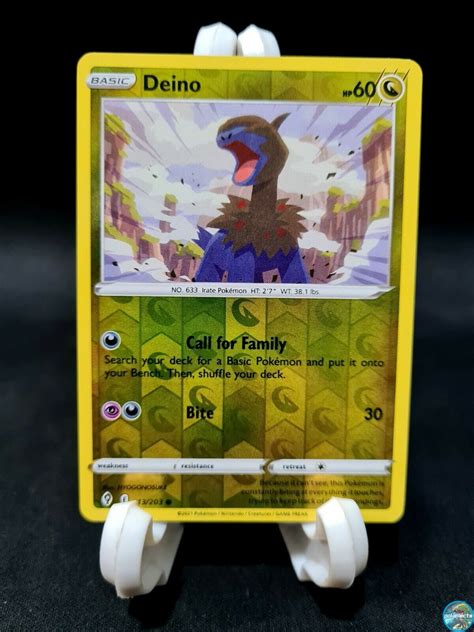 Pokemon Card Deino 113203 Reverse Holo Common Evolving Skies Ebay