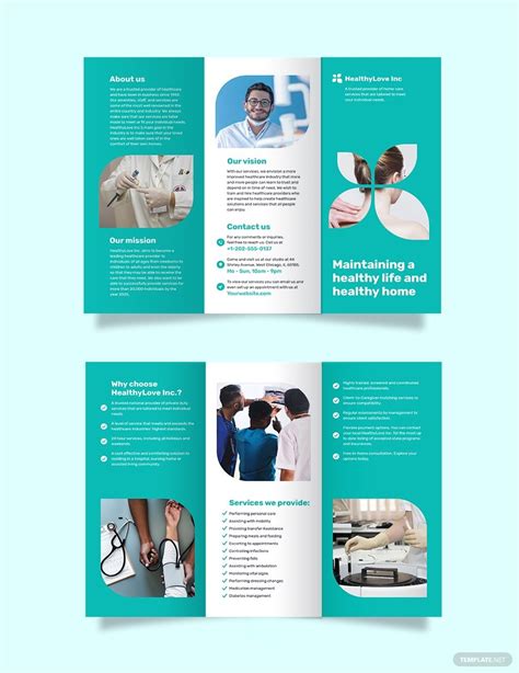 Medical Healthcare Trifold Brochure Template Artofit