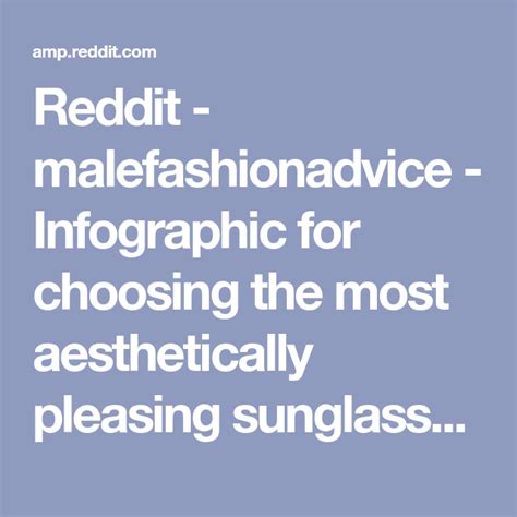 Reddit Malefashionadvice Infographic For Choosing The Most