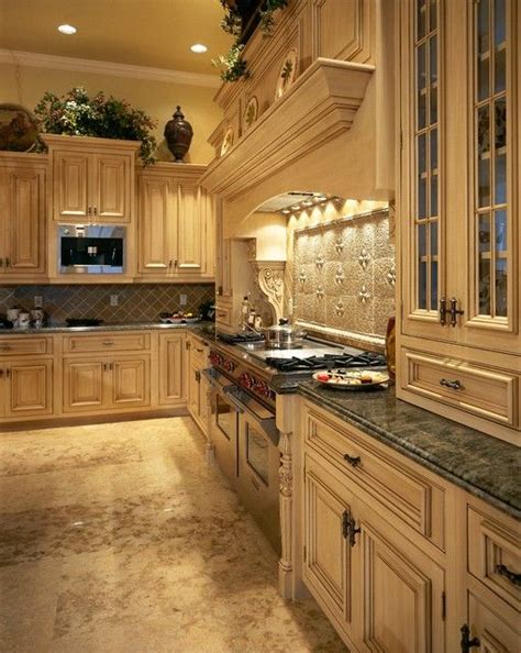Mediterranean Kitchen Cabinets Have A Mix Of Modern And Vintage Style
