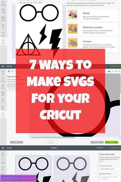 An Image With The Words 7 Ways To Make Svg For Your Cricut