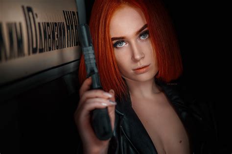 Images Pistols Redhead Girl Makeup Elvira Pozdnysheva Alexander