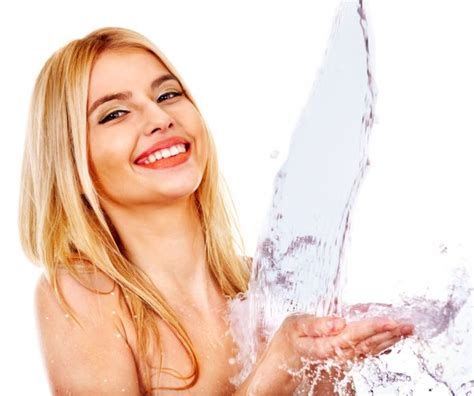 Wet Woman Face With Water Drop Stock Photo Poznyakov 19216493
