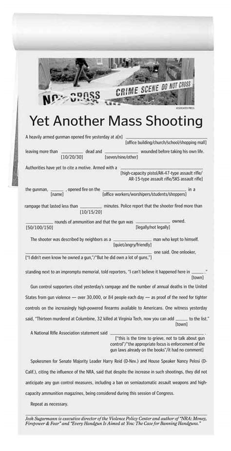 A Fill In The Blanks Template For The Next Mass Shooting