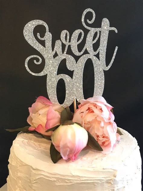 60th birthday Happy Birthday Cake topper birthday | Etsy | 60th