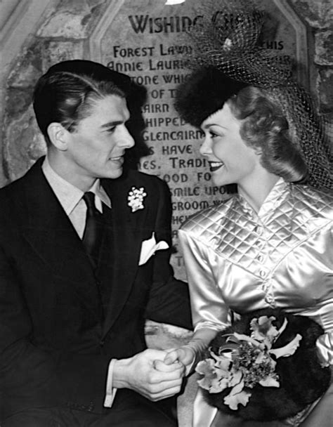 罗纳德·里根和他的第一任妻子简·惠曼，1940年1月。