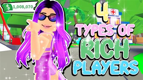 🤑 4 Types Of Rich Players In Adopt Me 🤑 Roblox Adopt Me Youtube