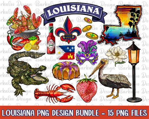 Louisiana Png Sublimation Design Bundle Hand Drawn Louisiana Etsy Ireland