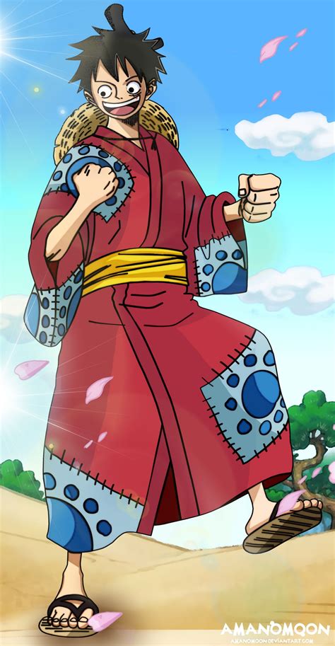 One Piece Luffy Tarou Kimono Anime Manga Colored By Amanomoon On Deviantart