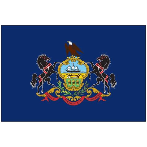 Pennsylvania State Flag Flagpole Man