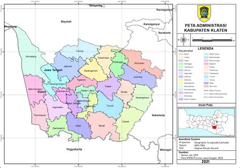 Peta Administrasi Kabupaten Boyolali Provinsi Jawa Tengah Neededthing