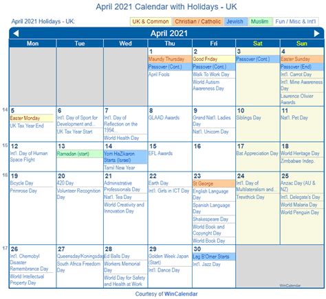 Most of our calendar templates downloads are available free of charge to our esteemed users, although customization and personalization may be available to the supporter of this site. Print Friendly April 2021 UK Calendar for printing