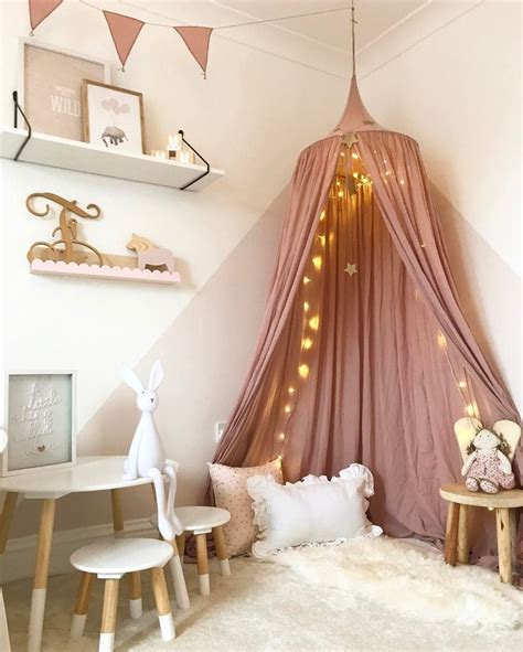 Beautiful Girlish Room Featuring Our Dusty Pink Canopy And Bunting