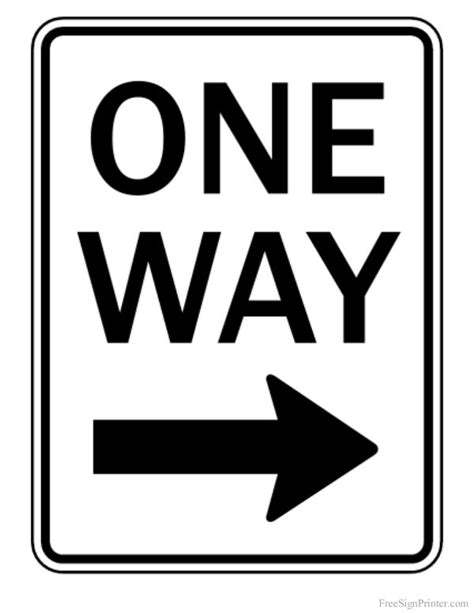 One Way Right Arrow Sign Traffic Signs Road Signs Street Signs