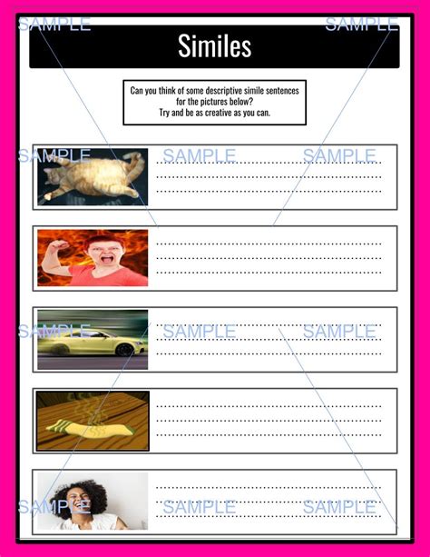 Amazing Similes And Metaphors Worksheet Teaching Resources