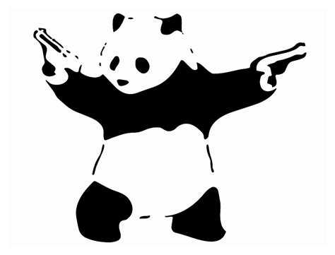 Panda Mixed Media By Banksy Pixels