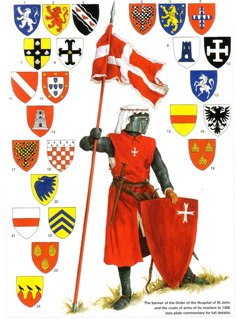 Hospitaller Knight And Banners ♛ The Crusades ♛ Pinterest Knight