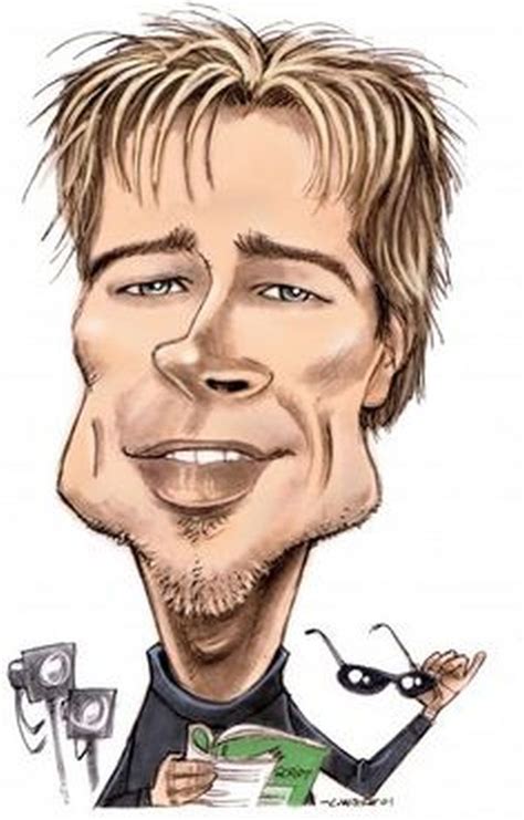 Brad Pitt 31 Funny Caricatures Celebrity Caricatures Celebrity