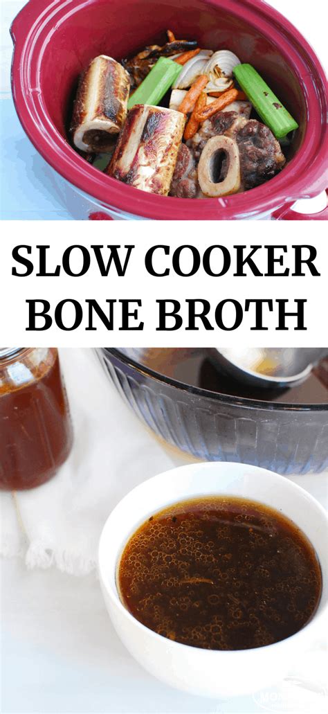 Bone broth is a stock made by simmering bones for 24 to 48 hours, thereby drawing out the most protein (healing collagen) from the bones. Slow Cooker Beef Bone Broth Recipe (+ Bone Broth Benefits ...