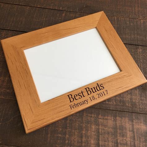 Personalized 5x7 Picture Frame Custom Laser Engraved Wood Picture