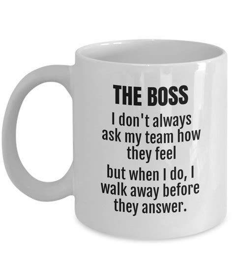 Boss Coffee Cup Funny Mug For The Boss Work Colleague Etsy