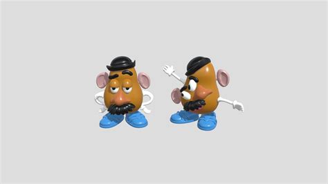 Limited Edition Toy Story Mr And Mrs Potato Head Kissing 3d Printed