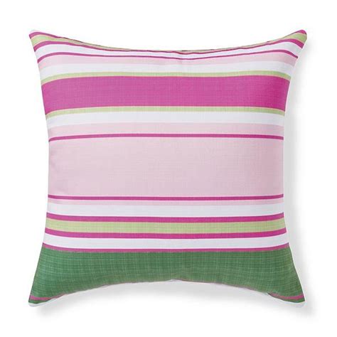 Pink And Green Outdoor Throw Pillows Collection With Stripes Etsy