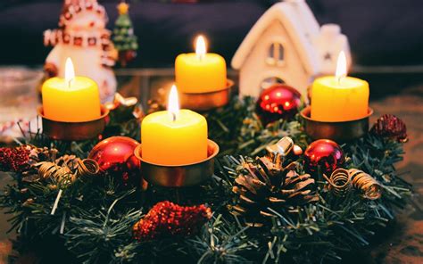Christmas Decorations Candles 1440x900 Wallpaper