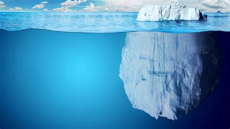 Wallpaper Water Reflection Iceberg Blue Arctic Split View