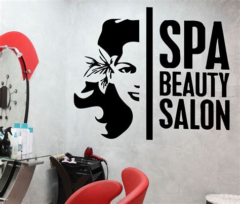 vinyl wall decal spa beauty salon fashion woman hair stylist stickers unique t 377ig