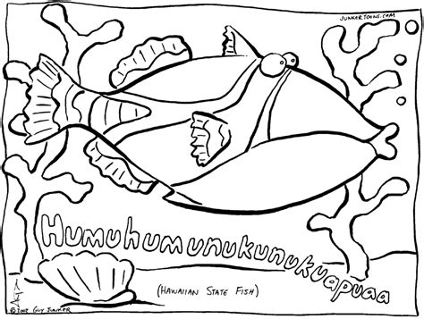 Hawaiian State Fish Colouring Pages Coloring Home