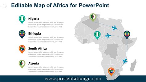 Africa Editable Powerpoint Map
