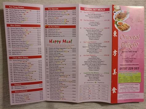Menu At Oriental Delight Rye Fast Food Rye