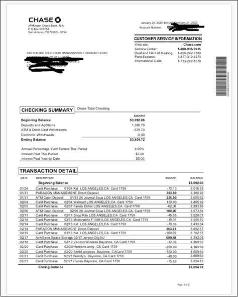 Create Free Fake Bank Statement Template Templates Resume Designs